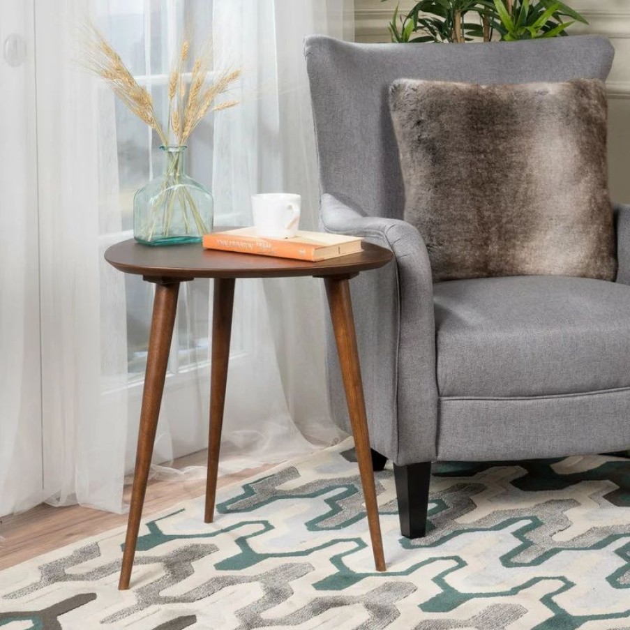 Coffee & Accent Tables * | Gdfstudio Gdf Studio Finnian Wood Finish End Table, Walnut