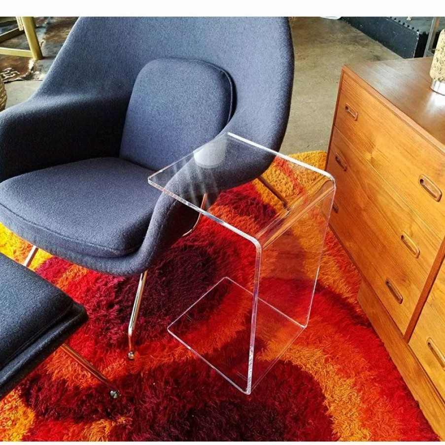 Coffee & Accent Tables * | Southeastflorida Acrylic End Slide Table 23 High Couch Laptop, 1/2 Thick