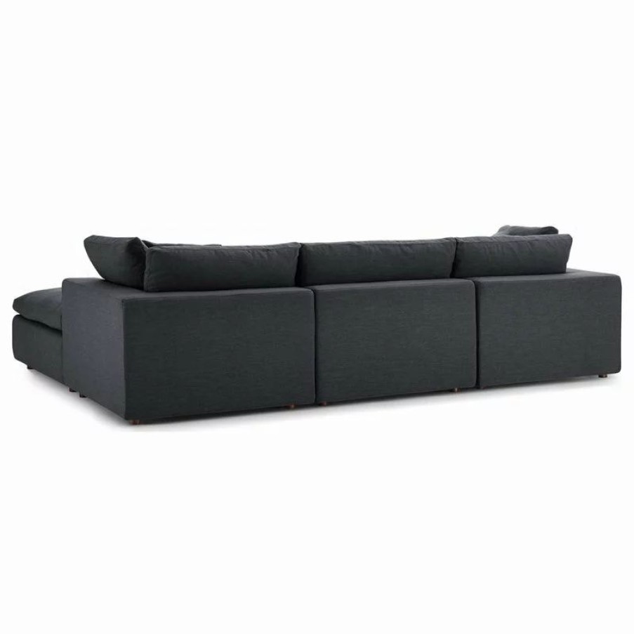 Sofas & Sectionals * | Modway Commix Down Filled 4 Piece Sectional Sofa Set With Gray Eei-3356-Gry