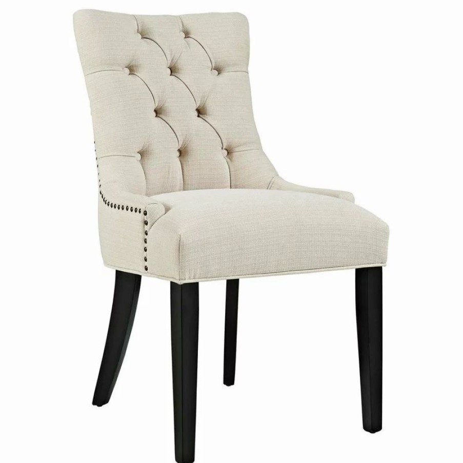 Chairs * | Lexmod Regent Upholstered Fabric Dining Chair, Beige