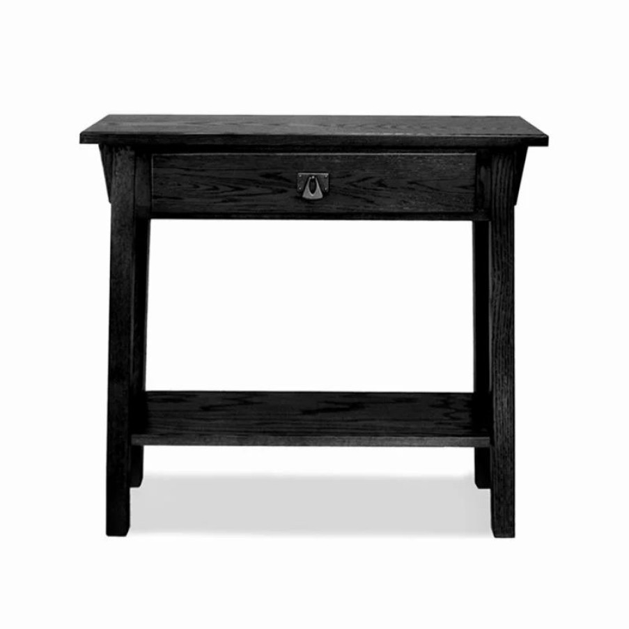 Console Tables * | Leick Home Leick Furniture Wood Mission Console Table In Slate Black