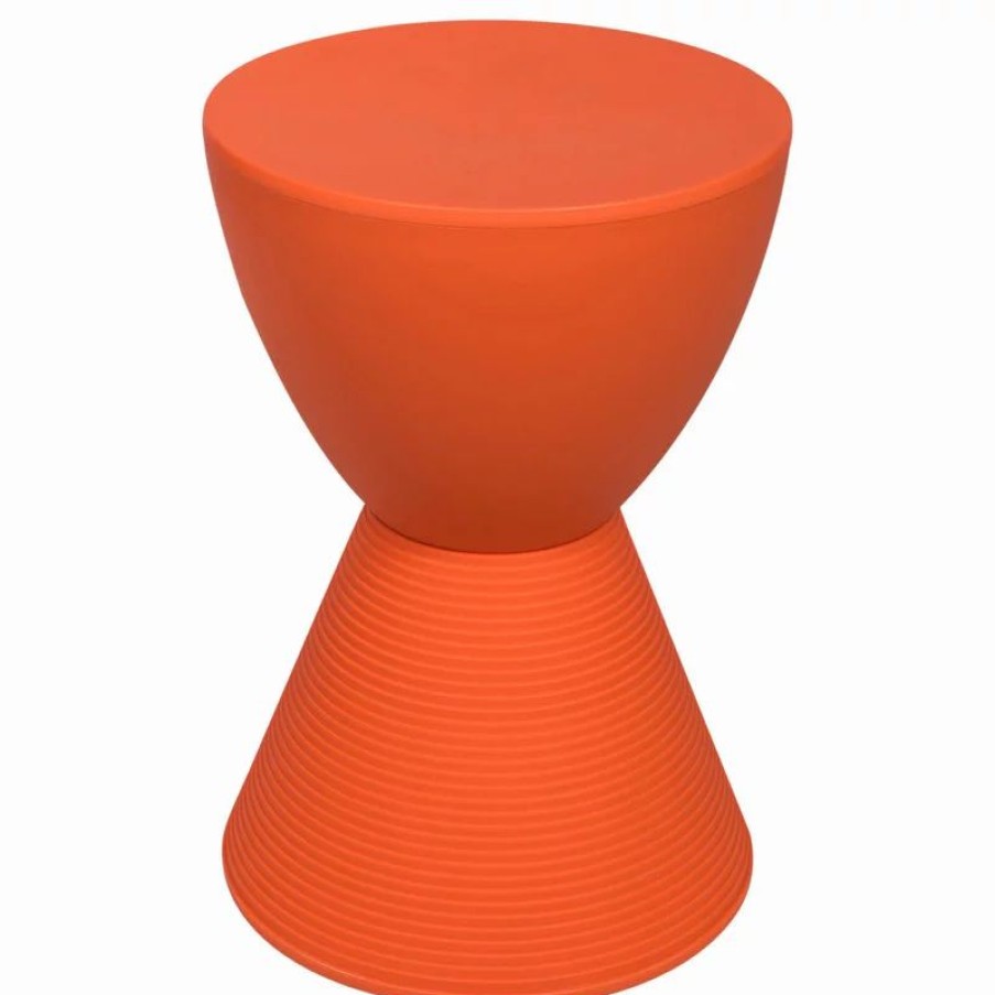 Coffee & Accent Tables * | Leisuremod Modern Round Boyd Side Table, Orange, Bs12Or
