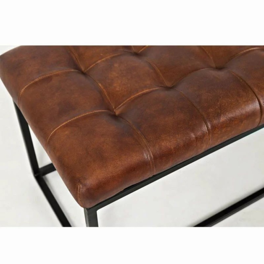Footstools & Ottomans * | Jofran Global Archive Leather Ottoman Saddle