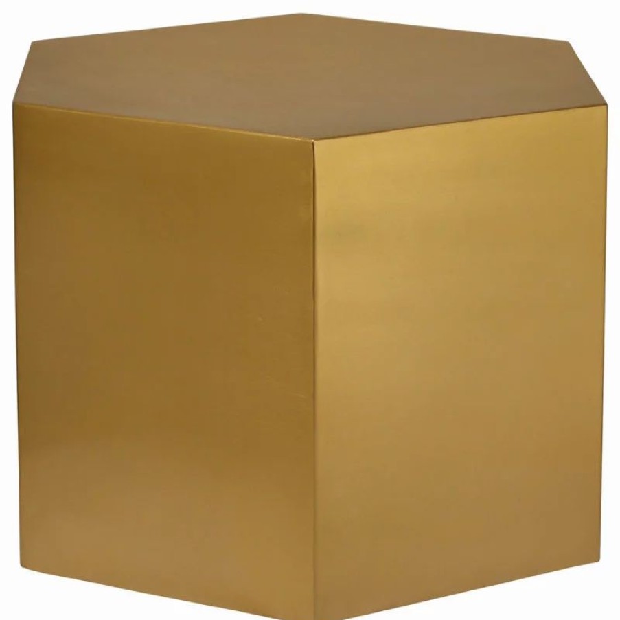 Coffee & Accent Tables * | Meridian Furniture Hexagon Durable Iron Modular Coffee Table, Brushed Gold