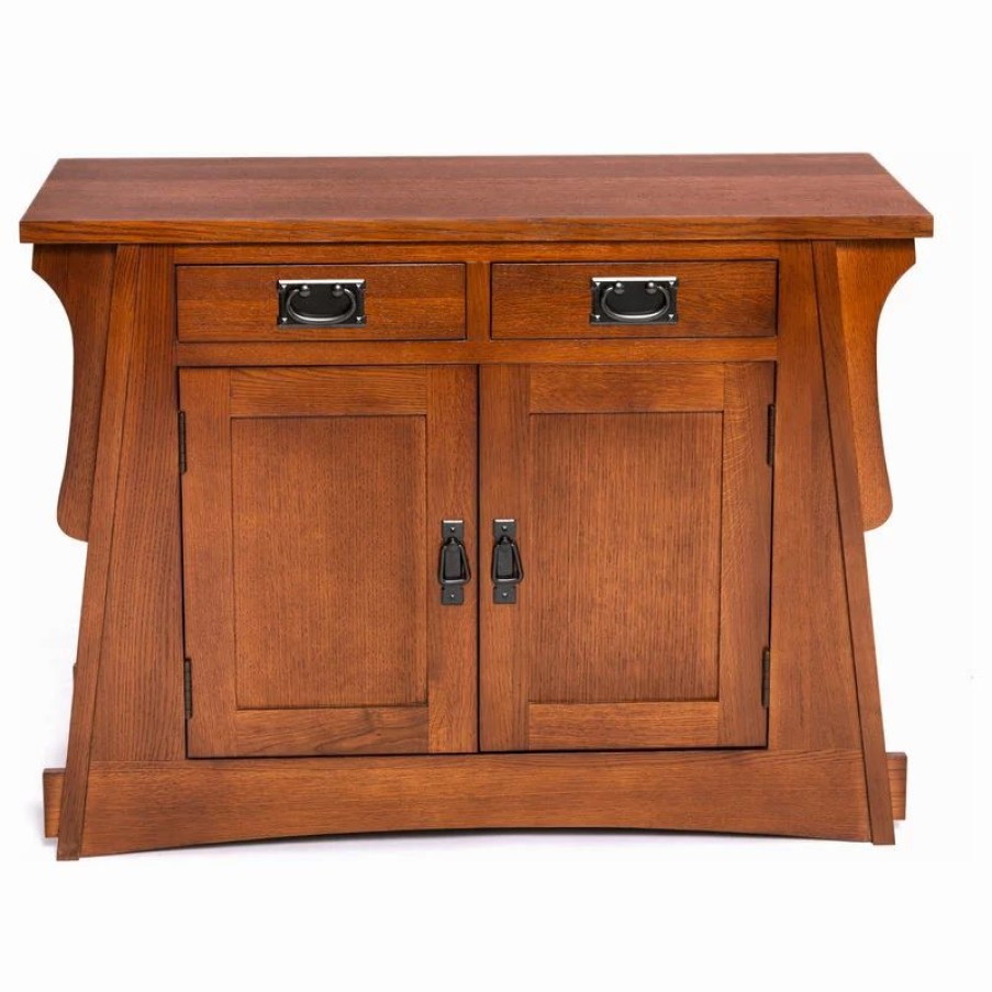 Console Tables * | Crafters And Weavers Arts And Crafts, Mission Crofter Style Entry Cabinet, English Oak