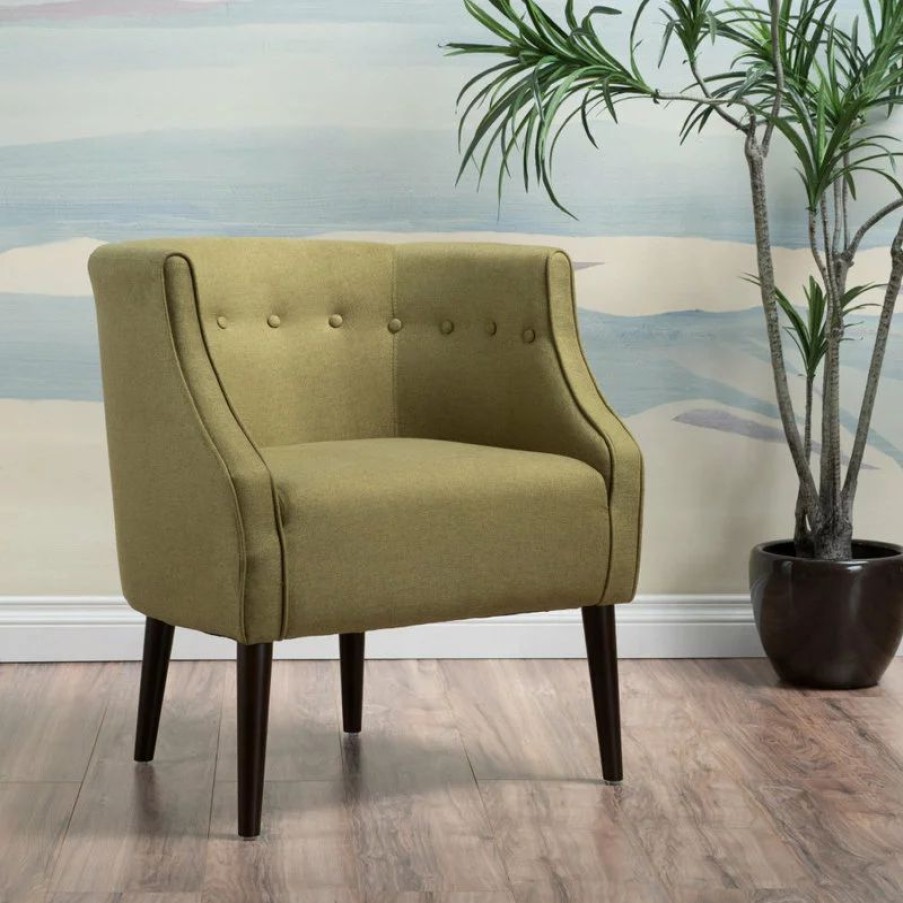 Chairs * | Gdfstudio Gdf Studio Davidson Tub Design Upholstered Accent Chair, Green