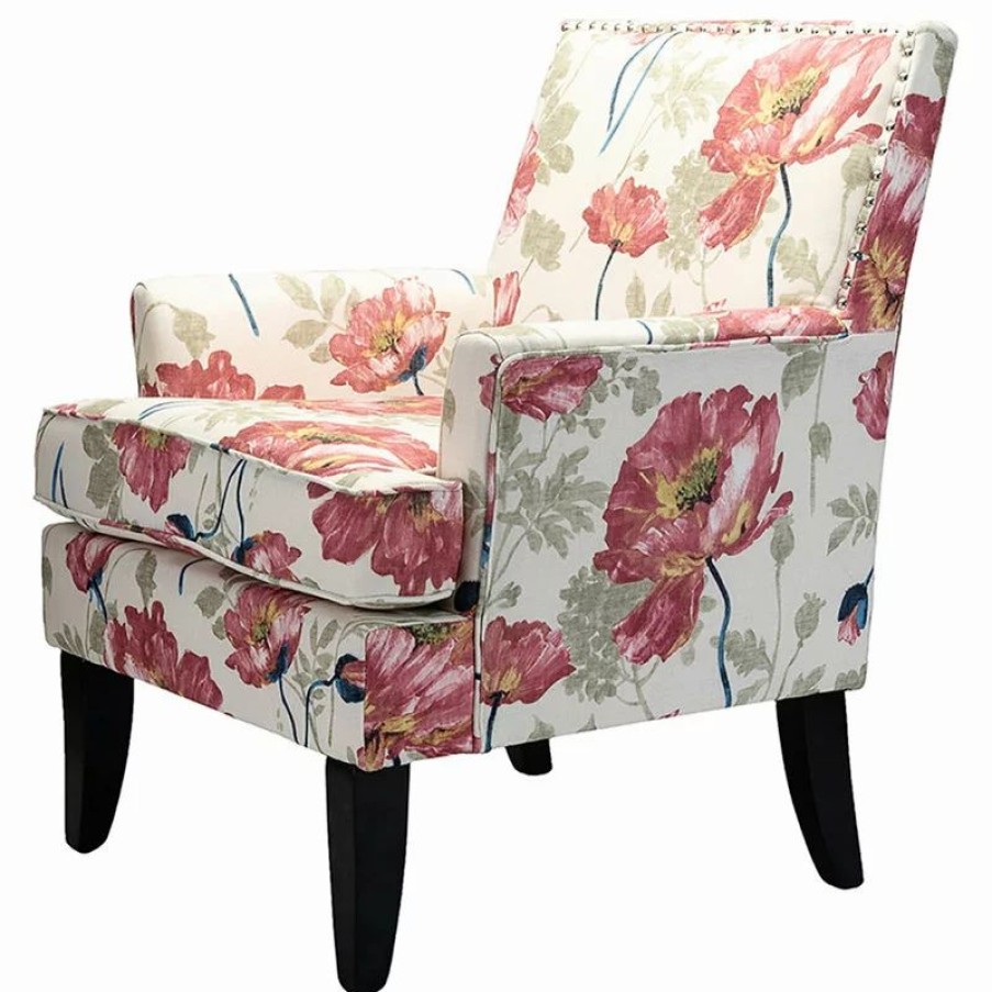 Chairs * | Karat Home Herrera Armchair, Pink Floral