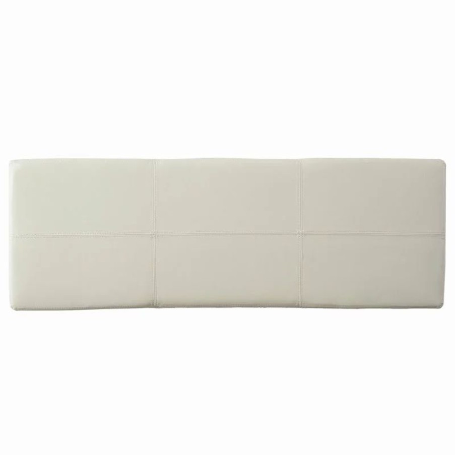 Footstools & Ottomans * | Gdfstudio Gdf Studio Skyler Beige Fabric Storage Ottoman Bench, Ivory