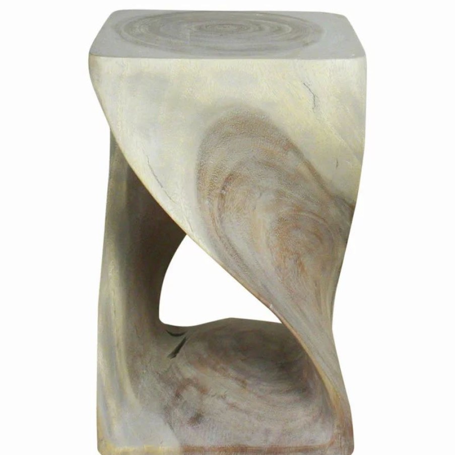 Coffee & Accent Tables * | Haussmann Inc Twist 10 X18 End Table, Gray