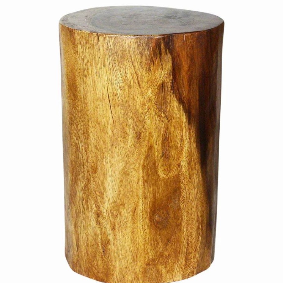 Coffee & Accent Tables * | Kammika Import Export Co., Ltd (Thailand) Haussmann Wood Stump Stool Or Stand 11-14 In Dia X 18 In H Walnut Oil