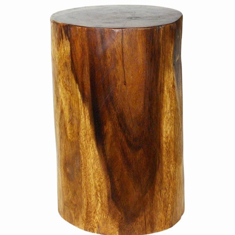 Coffee & Accent Tables * | Kammika Import Export Co., Ltd (Thailand) Haussmann Wood Stump Stool Or Stand 11-14 In Dia X 18 In H Walnut Oil