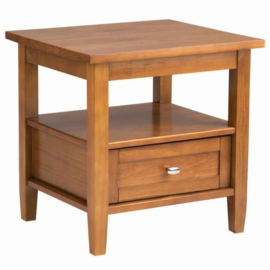 Coffee & Accent Tables * | Simpli Home Ltd. Warm Shaker End Table