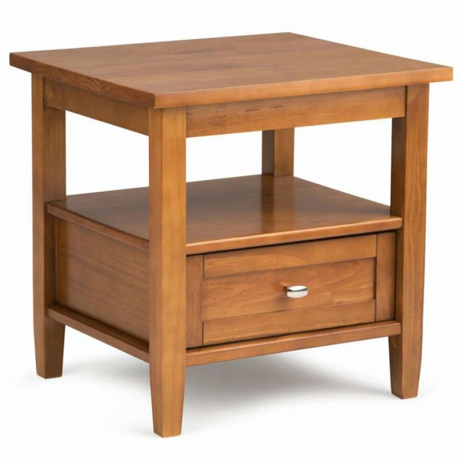 Coffee & Accent Tables * | Simpli Home Ltd. Warm Shaker End Table