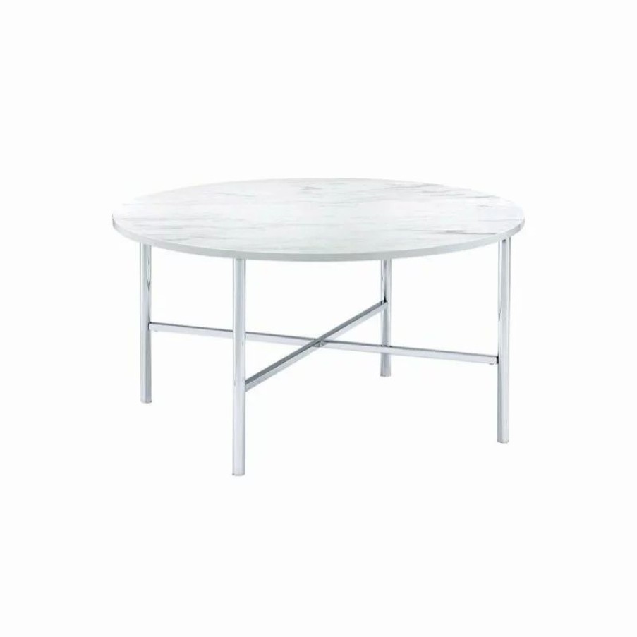 Coffee & Accent Tables * | Picket House Furnishings Zara 3Pc Metal Occasional Table Set In Chrome