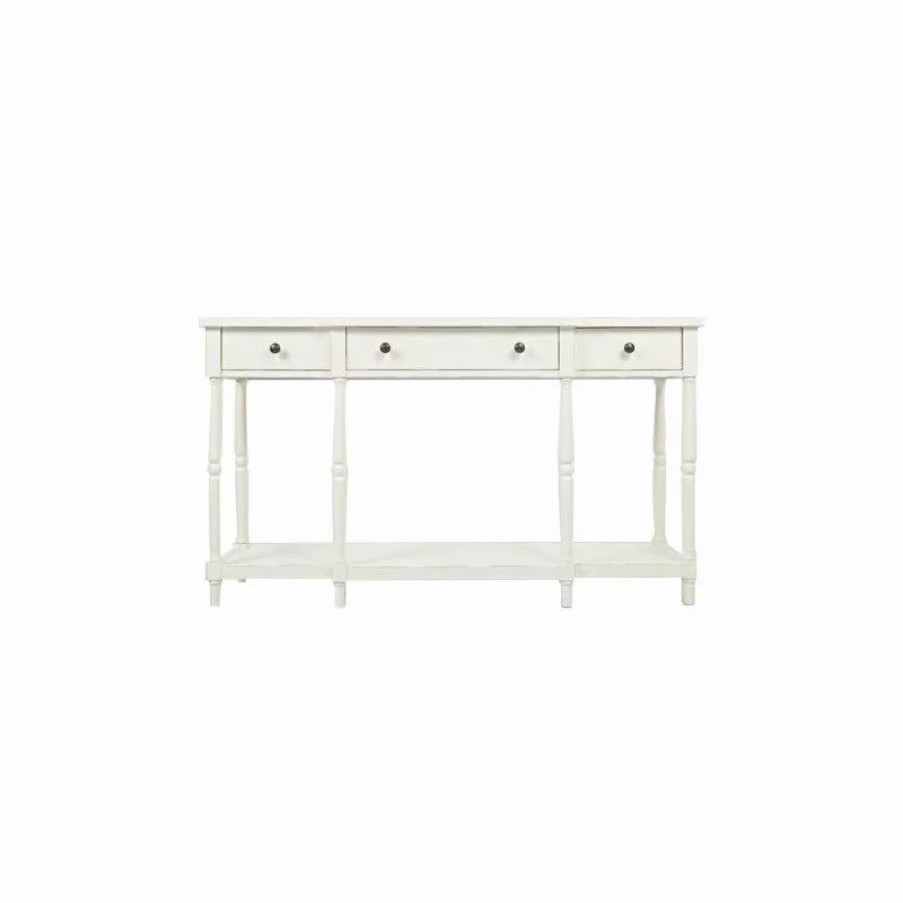 Console Tables * | Jofran Stately Home Console Table, 60 , Antique White