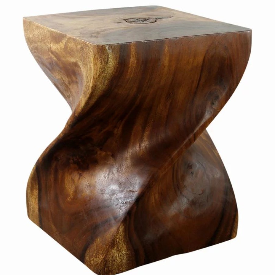 Coffee & Accent Tables * | Kammika Import Export Co., Ltd (Thailand) Haussmann Wood Big Twist Coffee Table 16 In Sq X 20 In High Walnut Oil