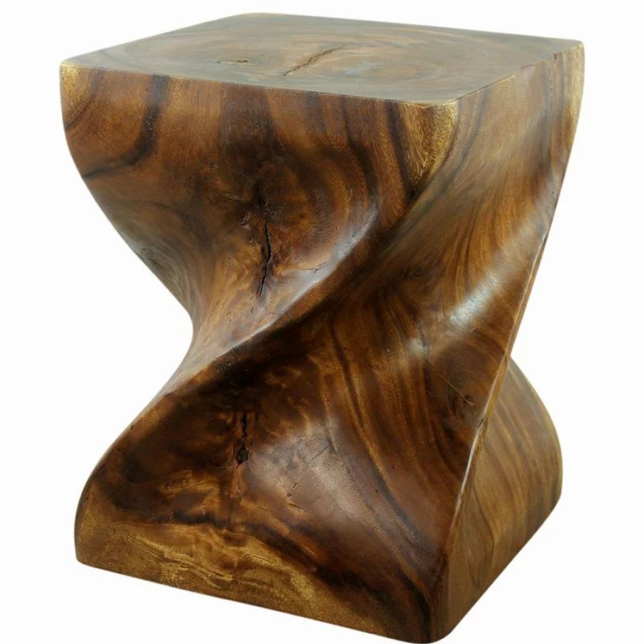 Coffee & Accent Tables * | Kammika Import Export Co., Ltd (Thailand) Haussmann Wood Big Twist Coffee Table 16 In Sq X 20 In High Walnut Oil
