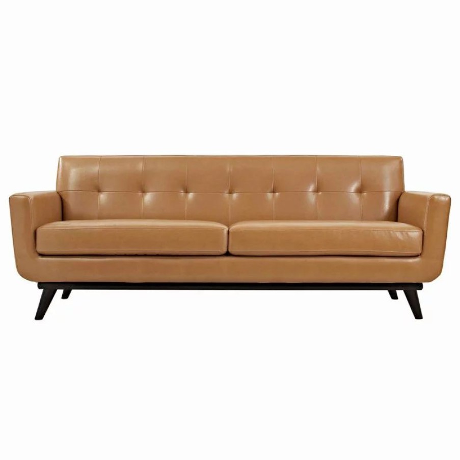 Sofas & Sectionals * | Lexmod Engage Bonded Leather Sofa, Tan
