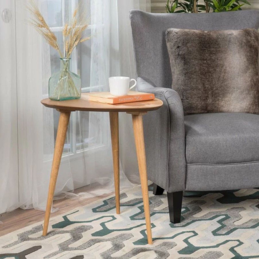Coffee & Accent Tables * | Gdfstudio Gdf Studio Finnian Wood Finish End Table, Natural