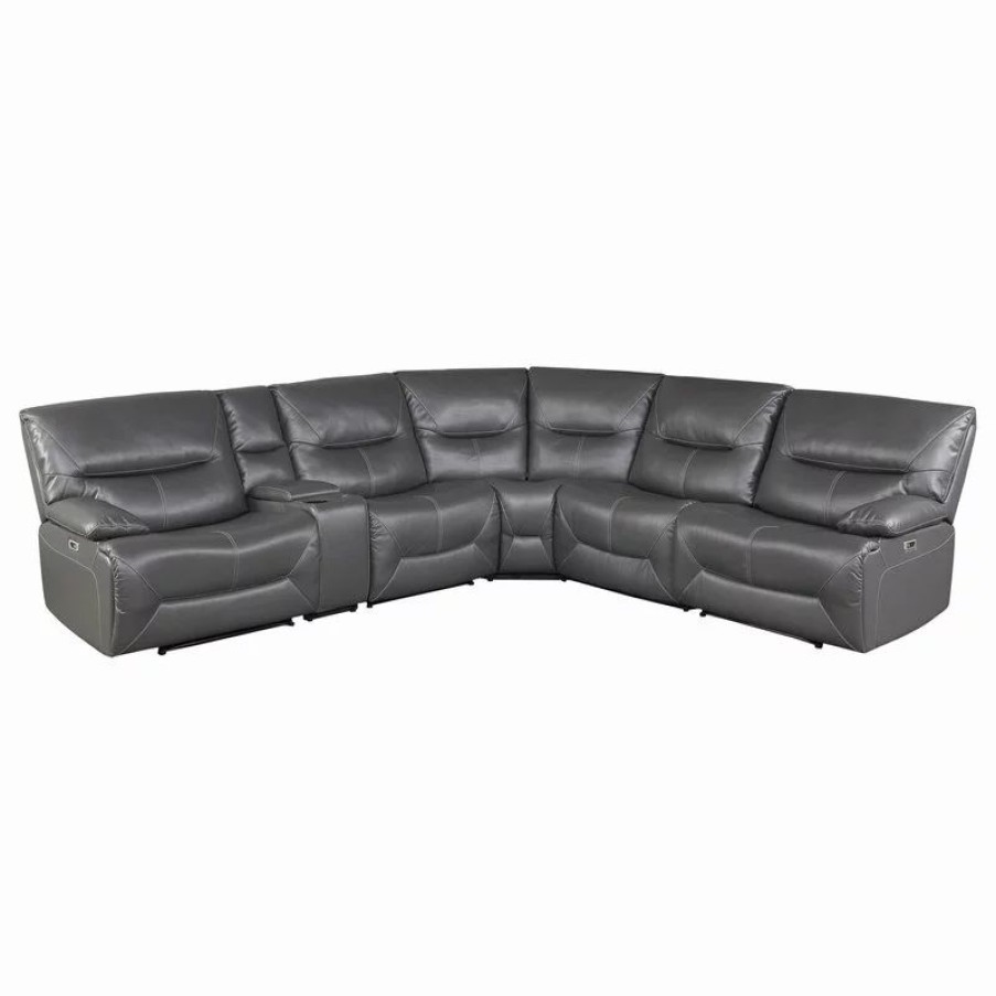 Sofas & Sectionals * | Lexicon Home Viggo Sectional Collection, 6-Pieces Power Reclining Sectional Set (C)