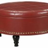 Footstools & Ottomans * | Office Star Products Augusta Storage Ottoman, Crimson Red