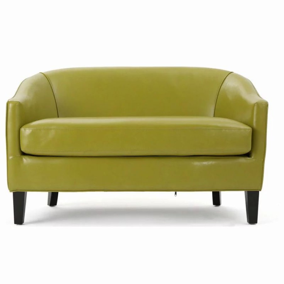 Sofas & Sectionals * | Gdfstudio Gdf Studio Isolde Modern Petite Loveseat, Green Leather