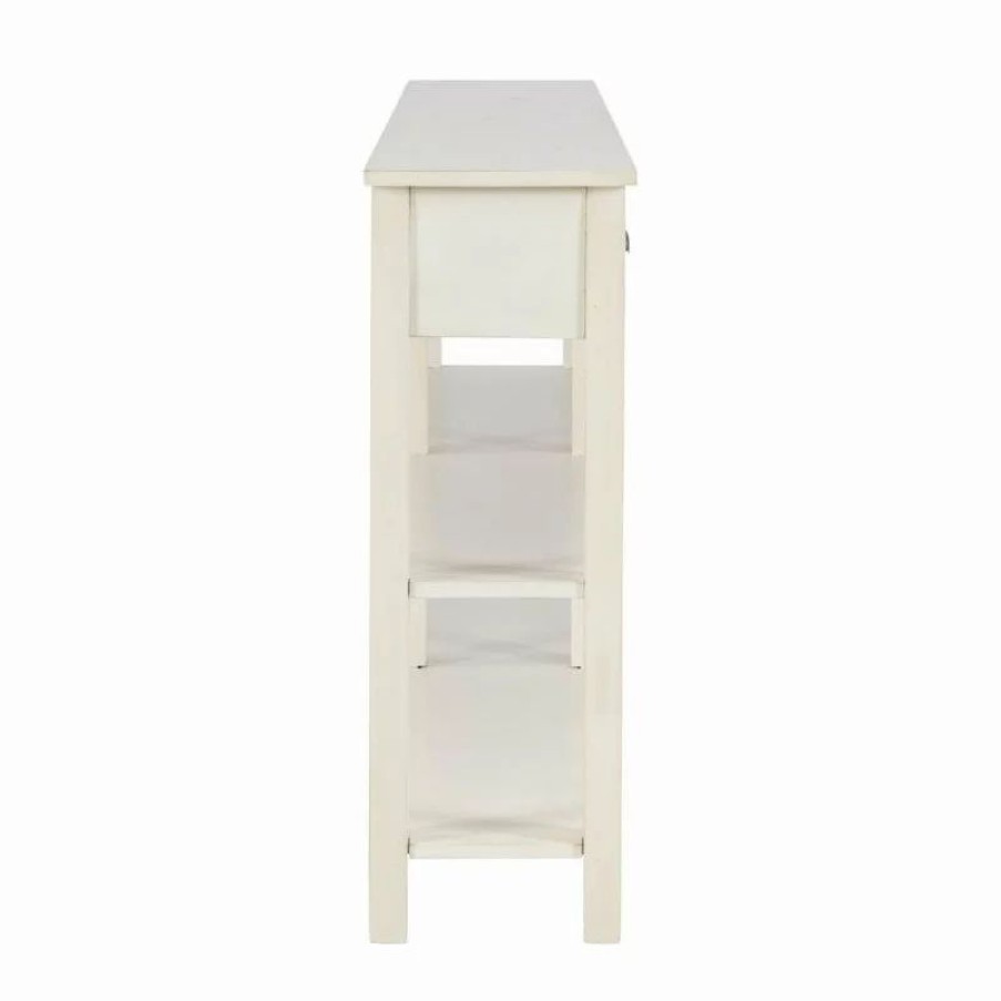Console Tables * | Powell Furniture Cream Crackle Console