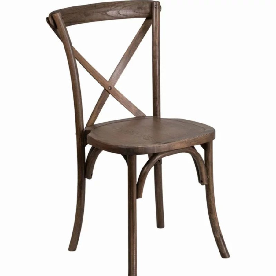 Chairs * | Flash Furniture Hercules Series Stackable Early American Wood Cross Back Chair