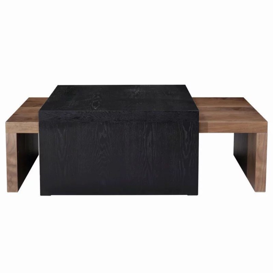 Coffee & Accent Tables * | Mandalay Home Furnishings, Inc. Evelyn Cocktail Table, Light Walnut + Ebony Oak