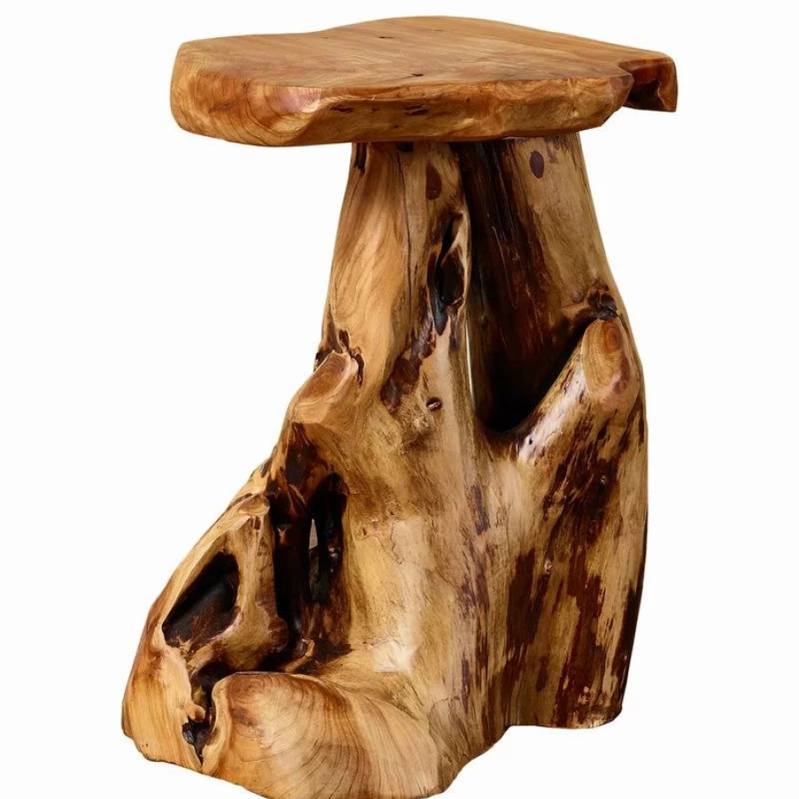 Coffee & Accent Tables * | Greenage Cedar Roots Table Stand, Cedar, 14 X16.5 X19.5