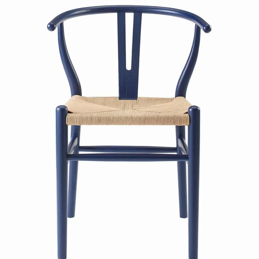 Chairs * | Lexmod Amish Dining Wood Side Chair, Midnight Blue