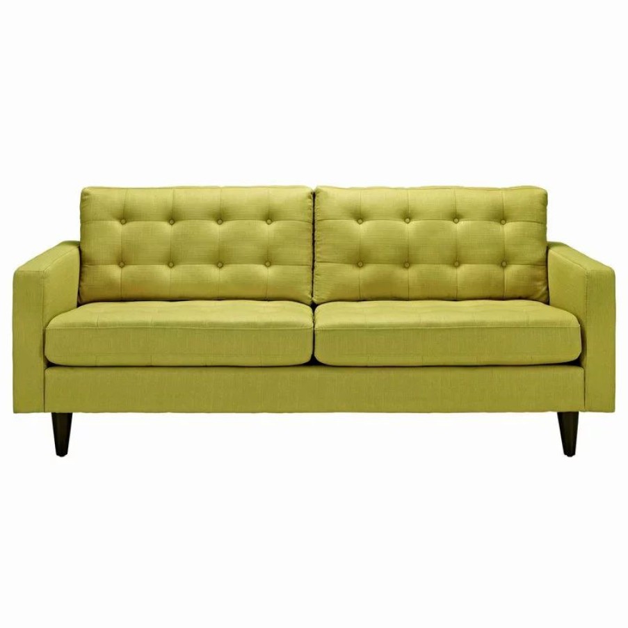 Sofas & Sectionals * | Lexmod Empress Upholstered Fabric Sofa, Wheatgrass
