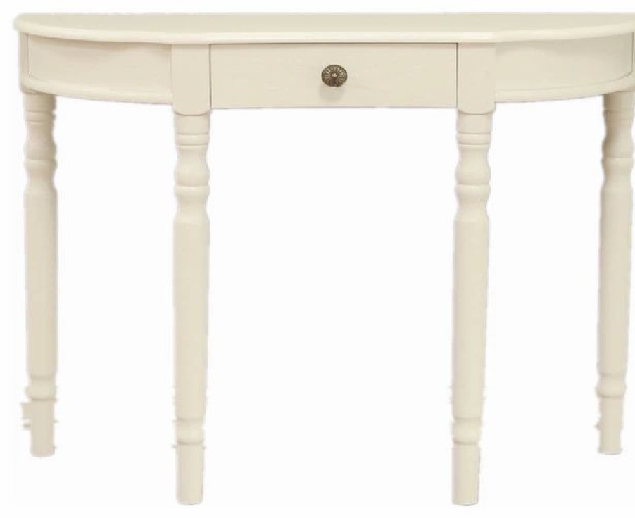 Console Tables * | Megahome Entry Way Console Table, White