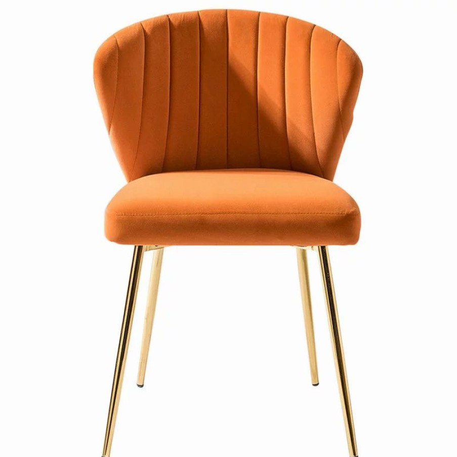 Chairs * | Karat Home Luna Side Chair, Orange